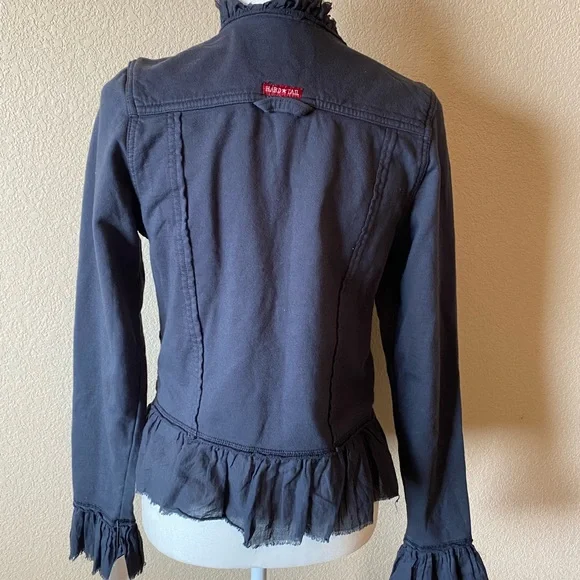 Levi's Women's Black Frayed Denim Jacket - Picture 2 of 3